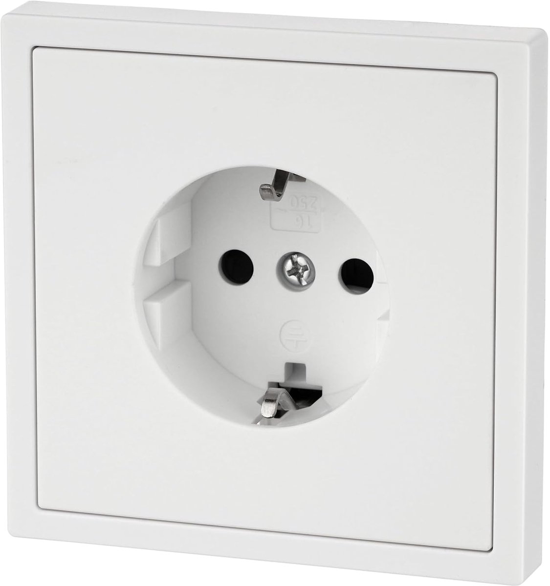 Inbouwdesign stopcontact, stekkerklem, All-in-One, serie V11, wit - ShopVlot
