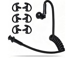 HYS Nylon Sound Hose, Radio Equipment Accessories, Security Police Sound Hose and Headphone (Black+M) - ShopVlot