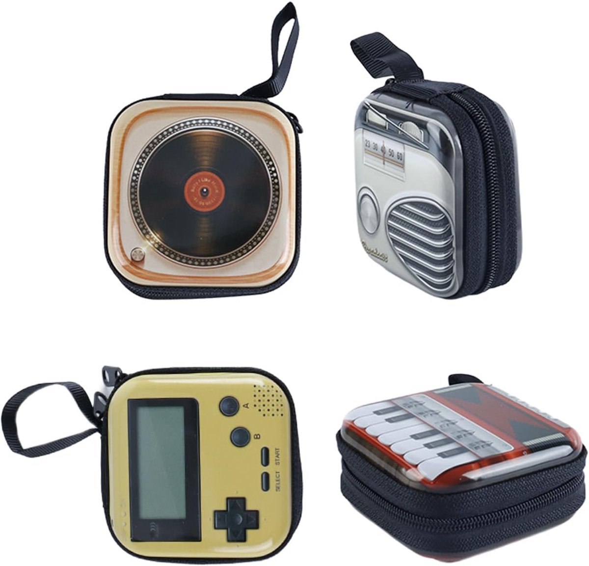 4 stuks retro blikken portemonnees – mini sleutel-/munthouder, portemonnee (feestgunsten voor jongens/meisjes, decoratie in de vorm van een feeëntuin)