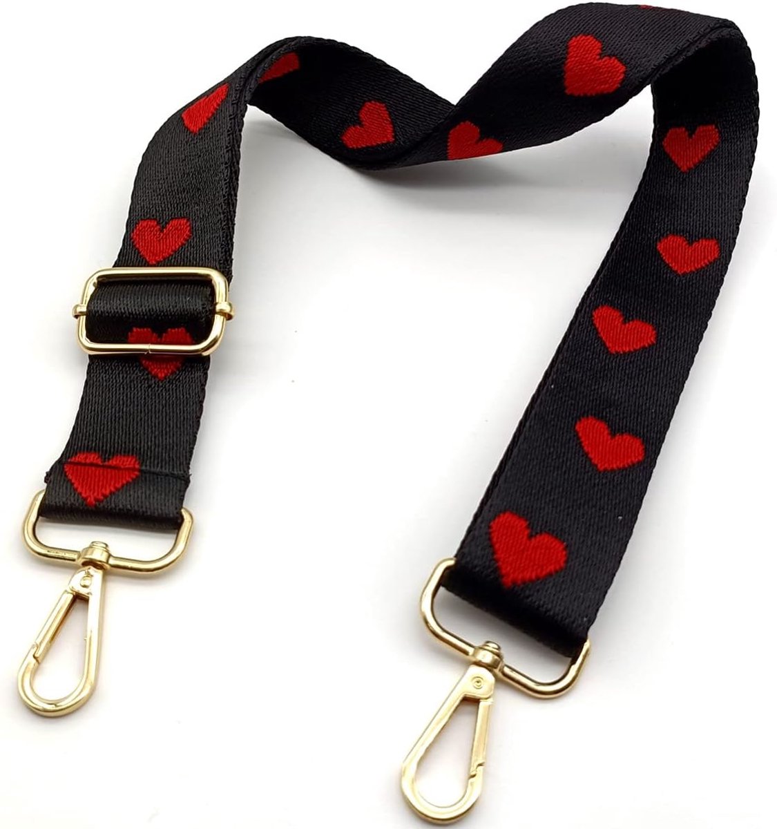 Schouderriem voor tassen, breed, tasriem om te wisselen, tasriem met karabijnhaak goud, draagriem tas 80-140 cm, voor dames, schoudertassen, handtaccessoires, 3,8 cm, 01