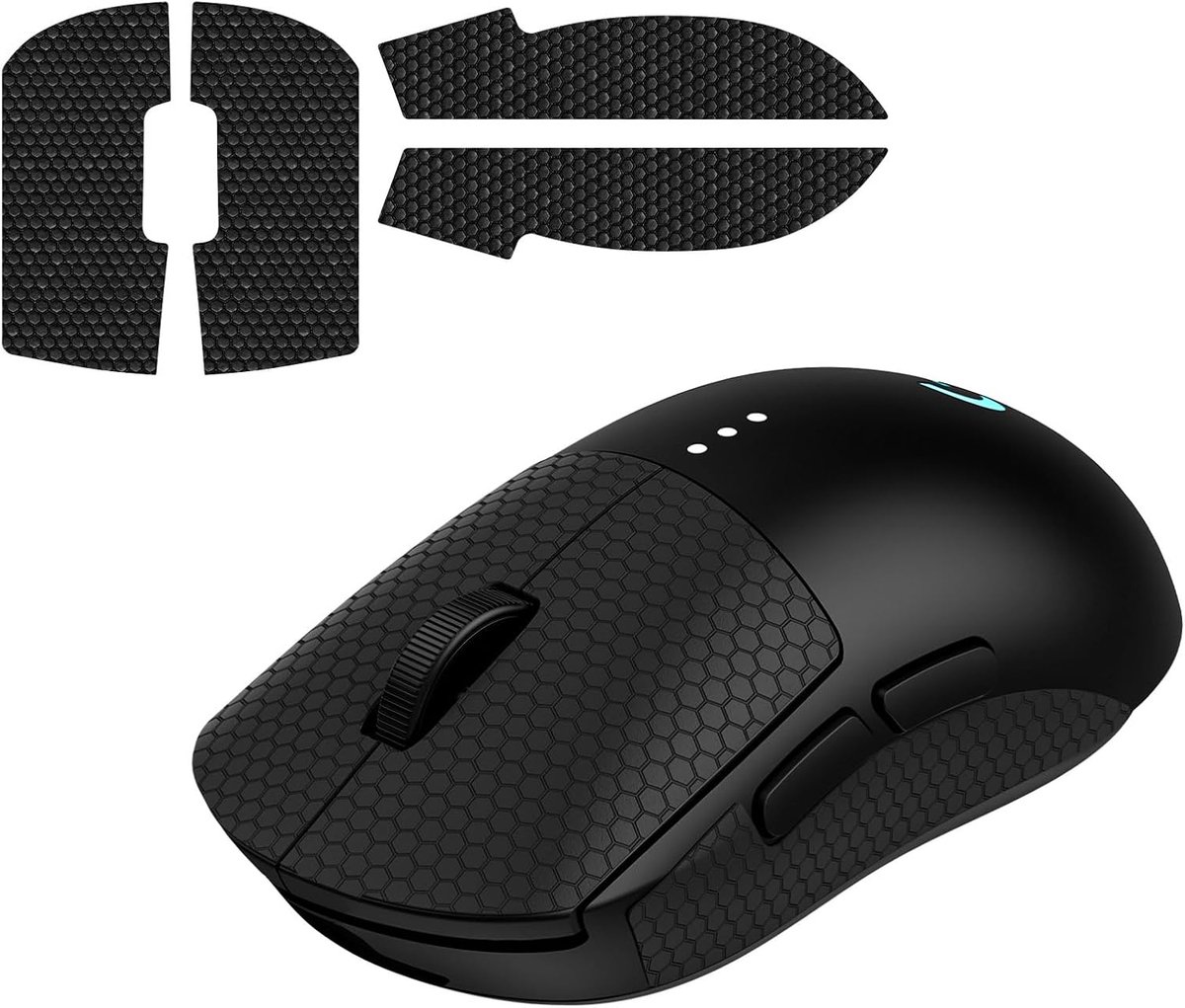 SnelShoppen - Mouse Grip Tape voor Gaming Muis - Non-Slip en Sweatproof Grip Sticker - Ultra Dun voor Logitech G Pro Wireless - Zwart - Perfect voor G