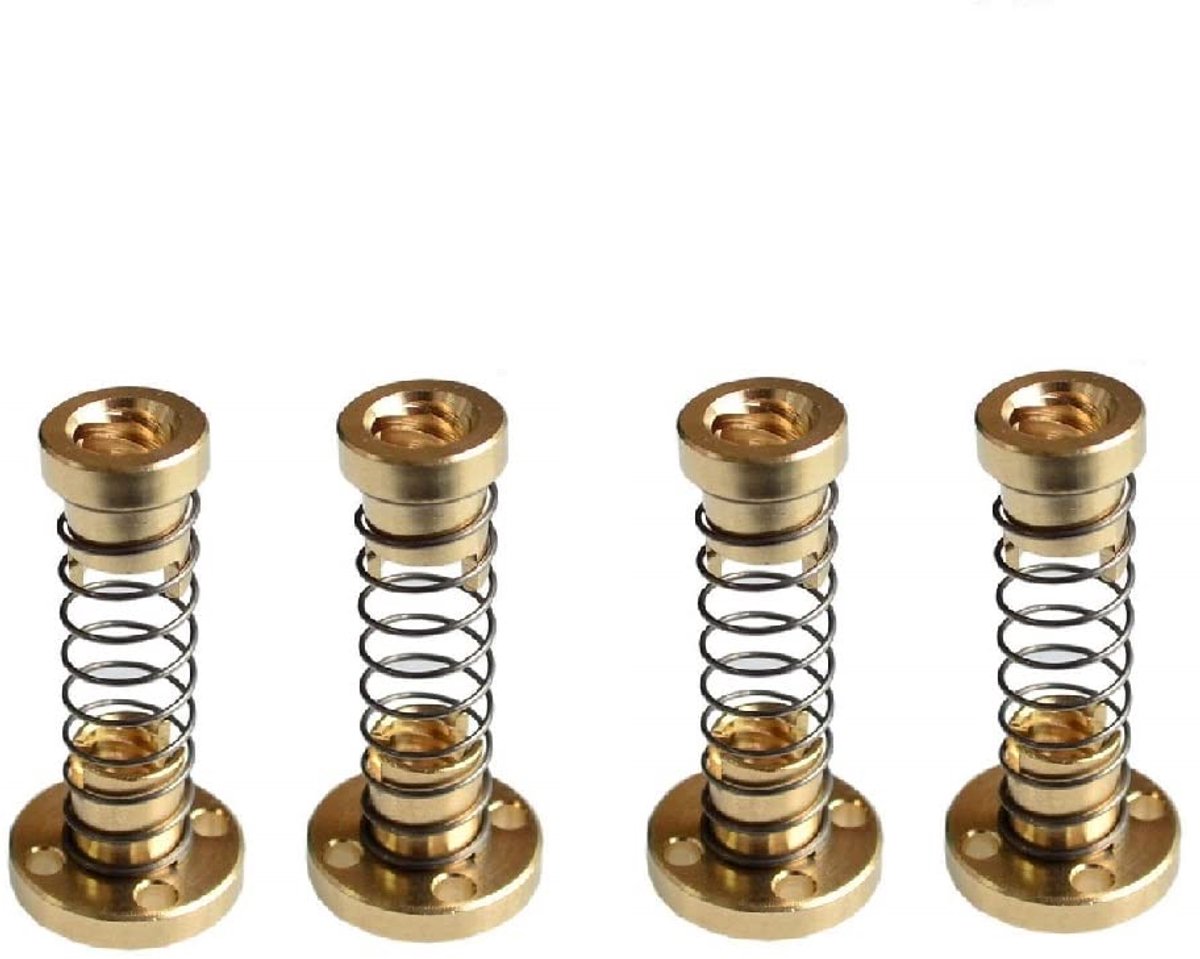 Anti-speling moer 8mm T8 - 4 stuks - speciale precisie - ideaal voor 3D printers - ShopVlot