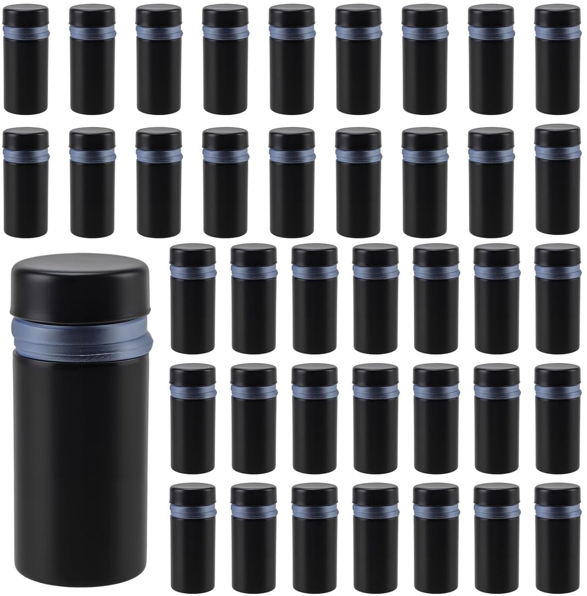 Wandspacers 12x25mm - RVS zwart - Hoogwaardige kwaliteit - Ideaal voor reclameborden - ShopVlot