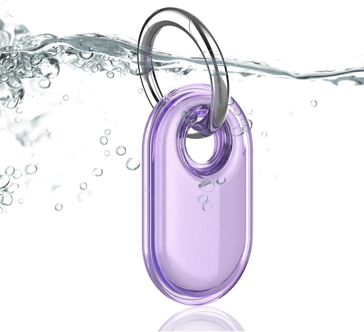Houder voor Samsung Galaxy SmartTag2 Tracker, beschermhoes met sleutelhanger voor sleutels, portemonnee, bagage, rugzakken, halsbanden voor huisdieren, tassen, anti-verlies en krasbestendig