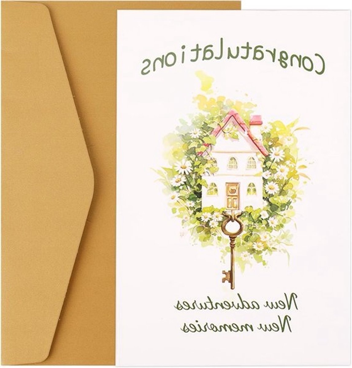 Thuiskaart voor housewarming - Creatieve groetkaart voor nieuwe avonturen - Cadeau voor koppels - Herinneringen - Mannen en vrouwen