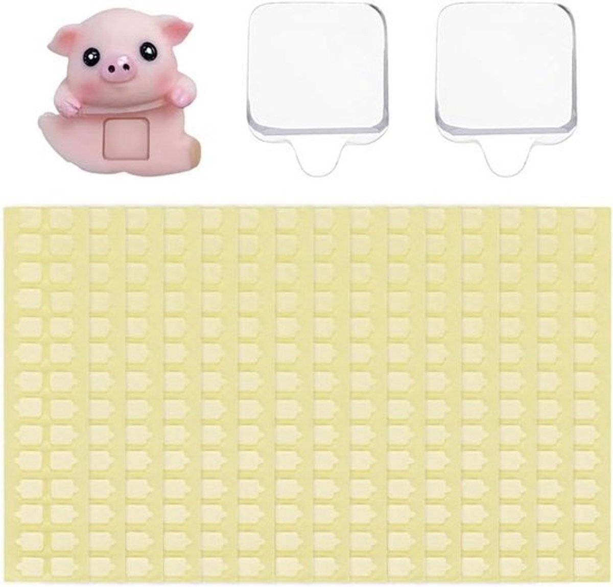 15 stuks transparante dubbelzijdige pads voor minifiguren - 360 stuks, 11,2 x 11 mm - zelfklevende acrylstickers voor cadeaudecoratie