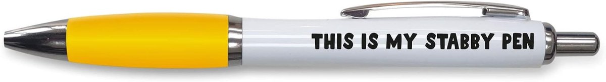 Nieuwigheid Push Pen Gift | Balpen Werk Collega Verlaten Werk Present | Dit is mijn Stabby Pen | Grappige Joke Stationary | PP61
