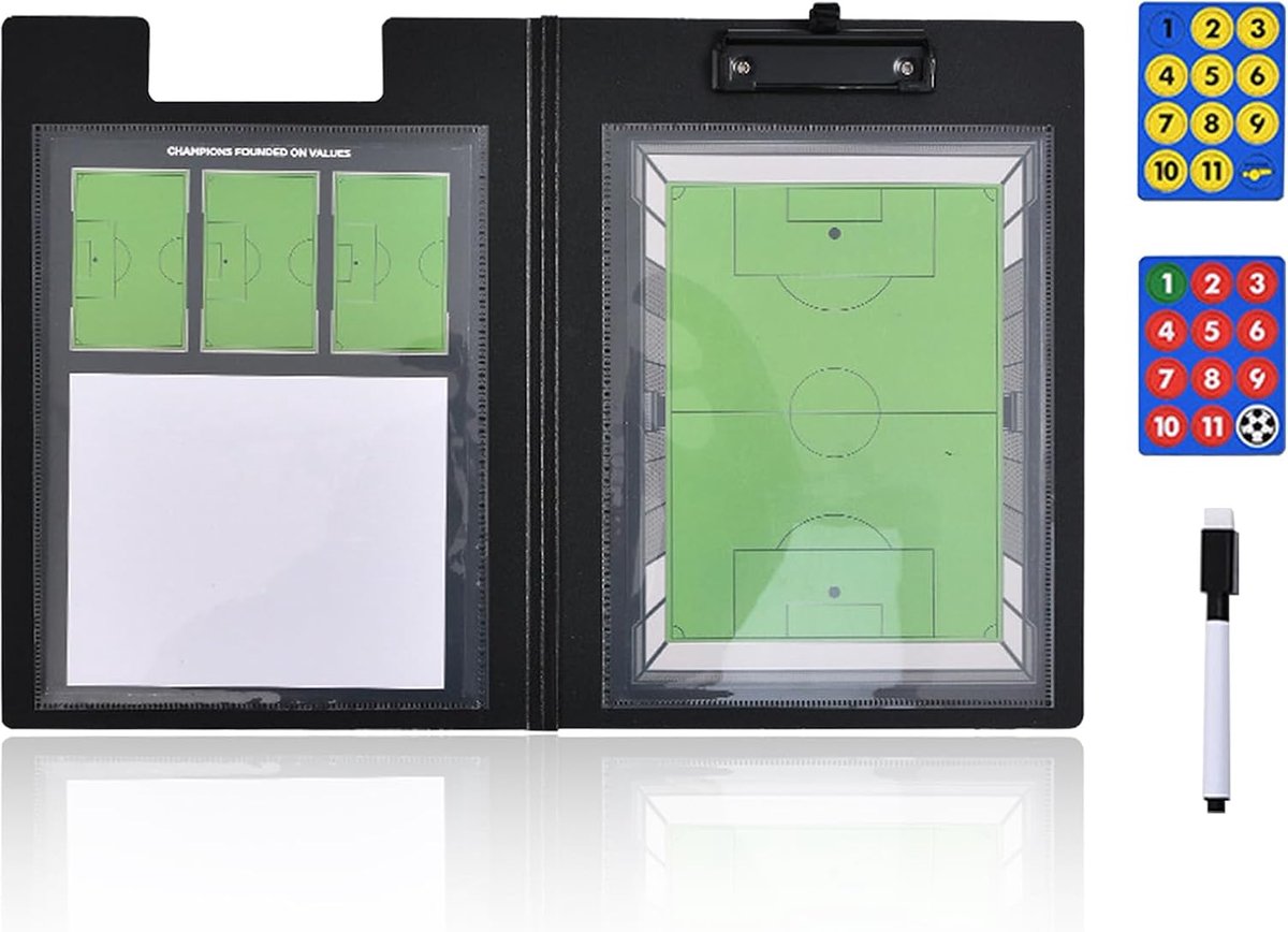 Tactiekbord Voetbal, Miershanwell Pro Football Futsal Coaches Tactical Board met Stift, Magneten - Soccer Tactisch Markeerborden Voor Tactische Begeleiding en Pre-match Training Too