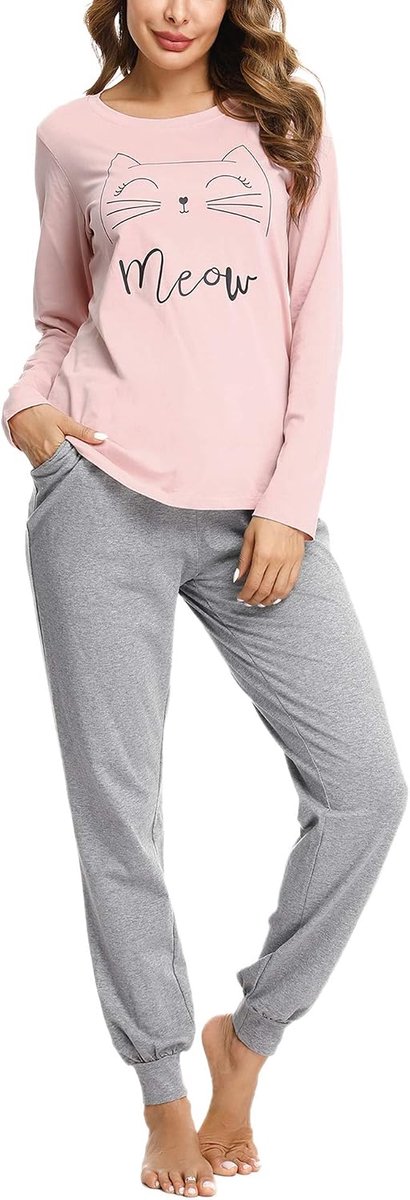 Pyjama Dames Set Met Lange Mouwen Katoenen Tweedelige Pyjama'S Vrouwen Thuis Kleding Lange Mouw Top Nachtkleding Loungewear