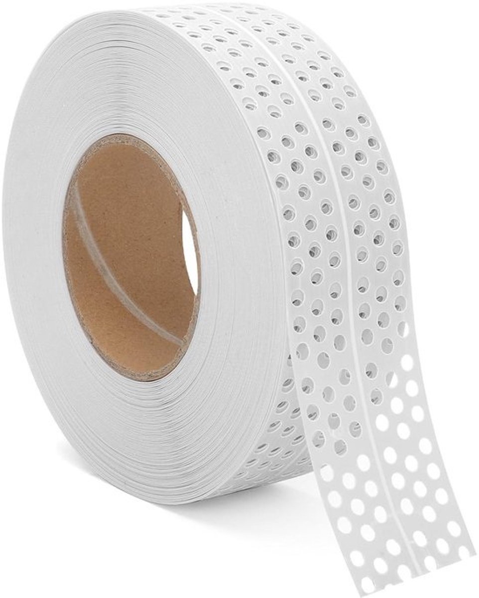 SnelShoppen - Plakband voor plafond en wand, zelfklevend, 30 m x 5 cm, PVC - Voor Gyproc-platen, hoekbescherming en herstel