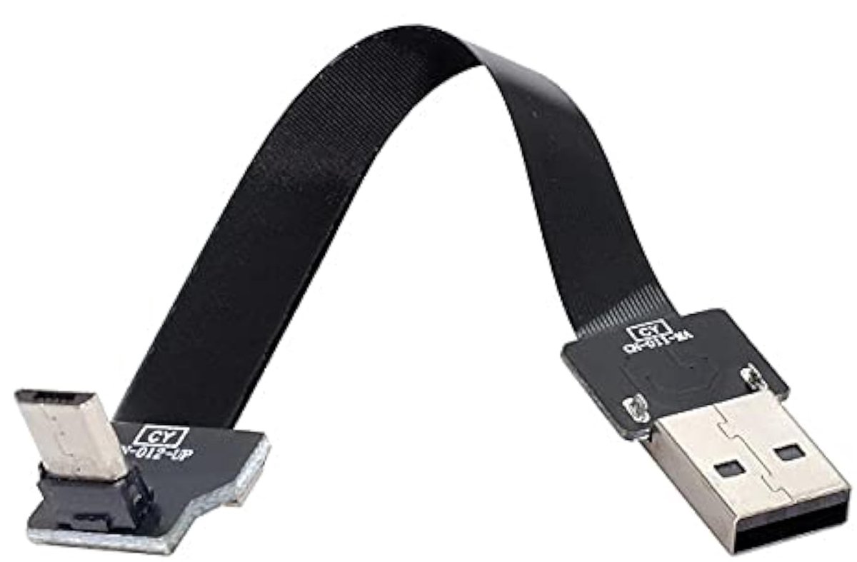 USB 2.0 Kabel 20CM - Micro USB naar USB Type-A - Plat en Slank - Ideaal voor FPV en Apparaten - ShopVlot