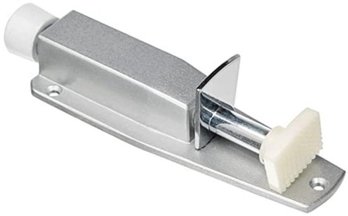 Deurstopper met voetbediening - Metaal - met rubberen basis - 1 stuk