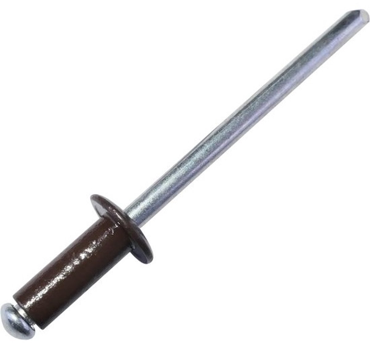 Set blindklinknagels - Aluminium popnagels - Voor het bevestigen van metaal - Chocoladebruin, RAL 8017 - 4 x 10 mm