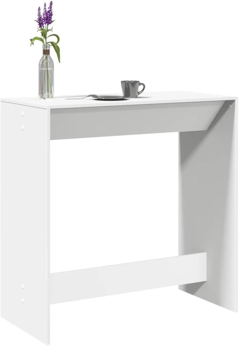 Bartafel, wit, familietafel voor woonkamer, 102 x 50 x 103,5 cm, houtmateriaal