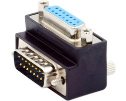 90 Graad Hoekige DSUB D-subminiatuur 15pin Mannetje aan Vrouwelijke Uitbreidingsadapter DB Connector