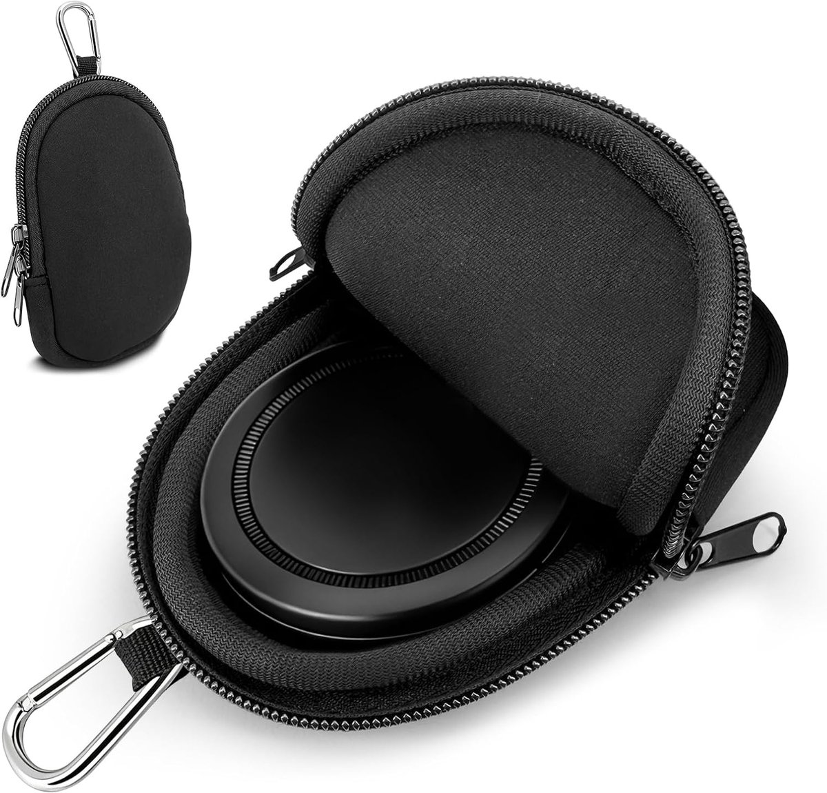 CO-Driver NO1 beschermhoes compatibel met Ooono CO-Driver NO2, neopreen hoes met slot en karabijnhaak, zwart, schokbestendig, voor pendelaars in de auto