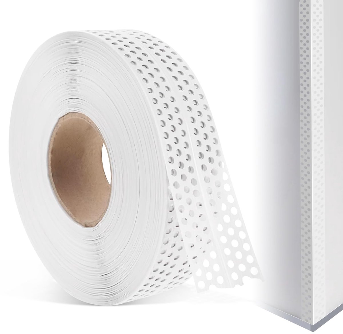 Afdekband van pvc, 5 cm x 40 m, zelfklevende tape voor gipsplaten, riem, randbescherming voor het repareren van muren en scheuren