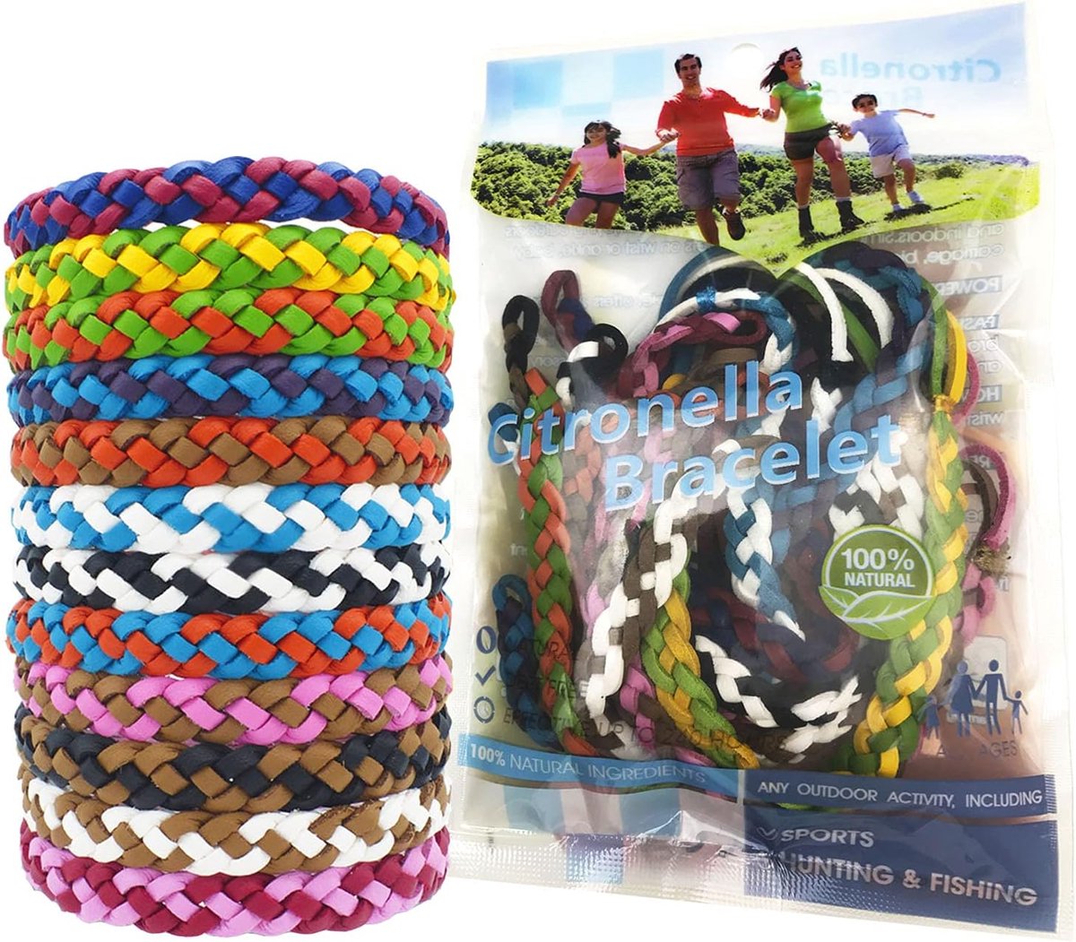 Armband, verstelbare lederen Deet- polsbanden, krachtige effectieve bescherming, insectenwerende armbanden voor volwassenen en kinderen, 12 stuks