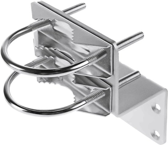 Muurbeugel voor buitenantenne met dubbele U-vormige klem en accessoires voor antenne-installatie — afbeelding 2