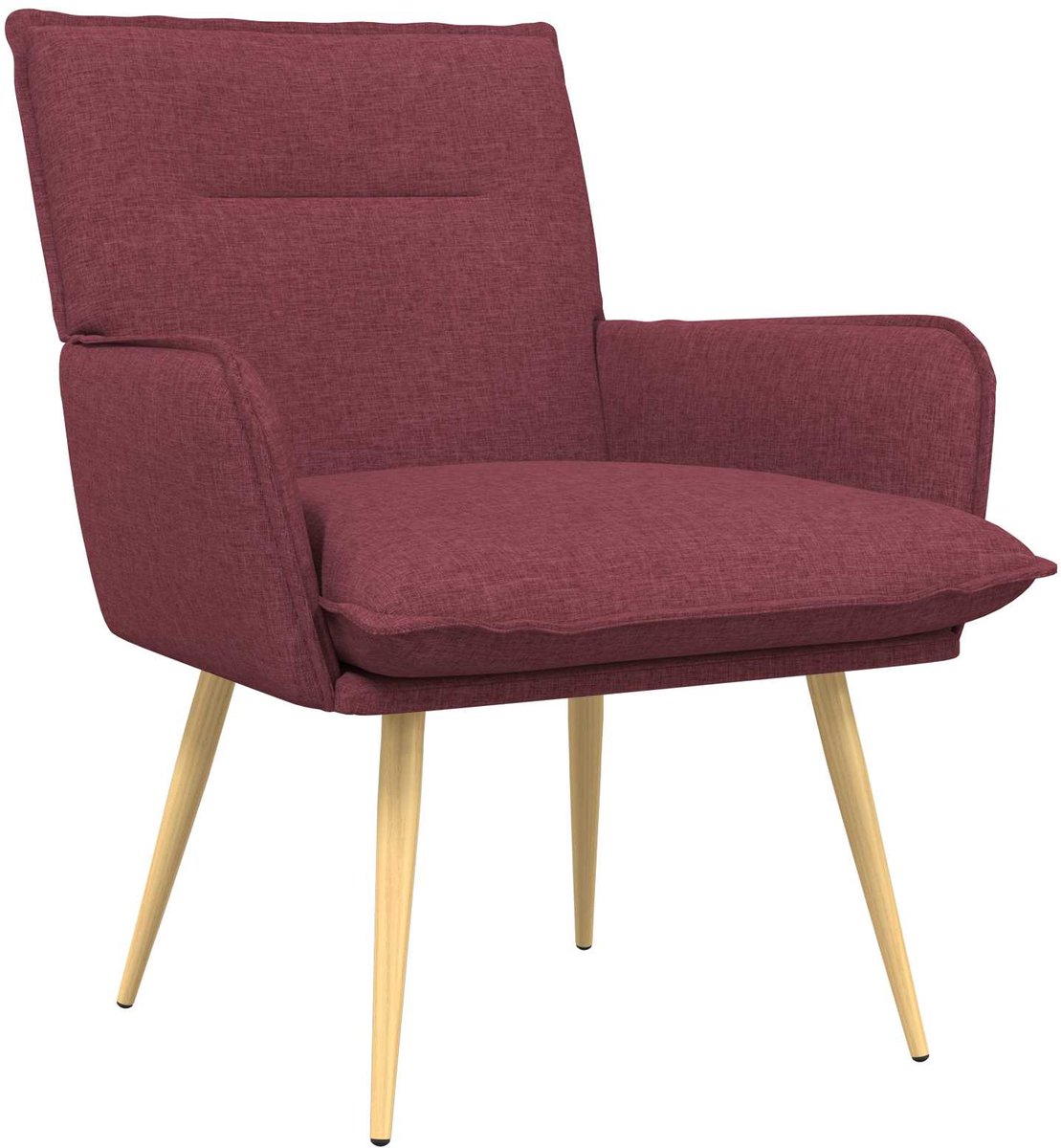 vidaXL Fauteuil - Wijnrood - Stof