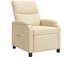 vidaXL - Recliner - Crèmekleurig - Stof