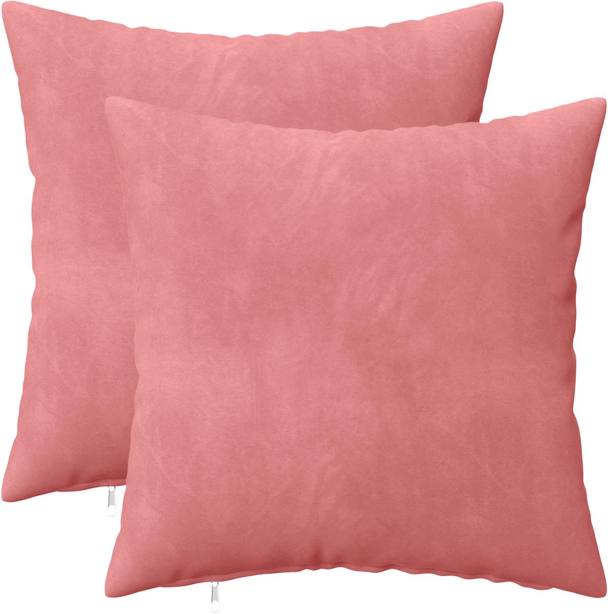 vidaXL Dekenkussen - 2 - st - HEERLEN - Roze - 50 - x - 50 - cm - fluweel