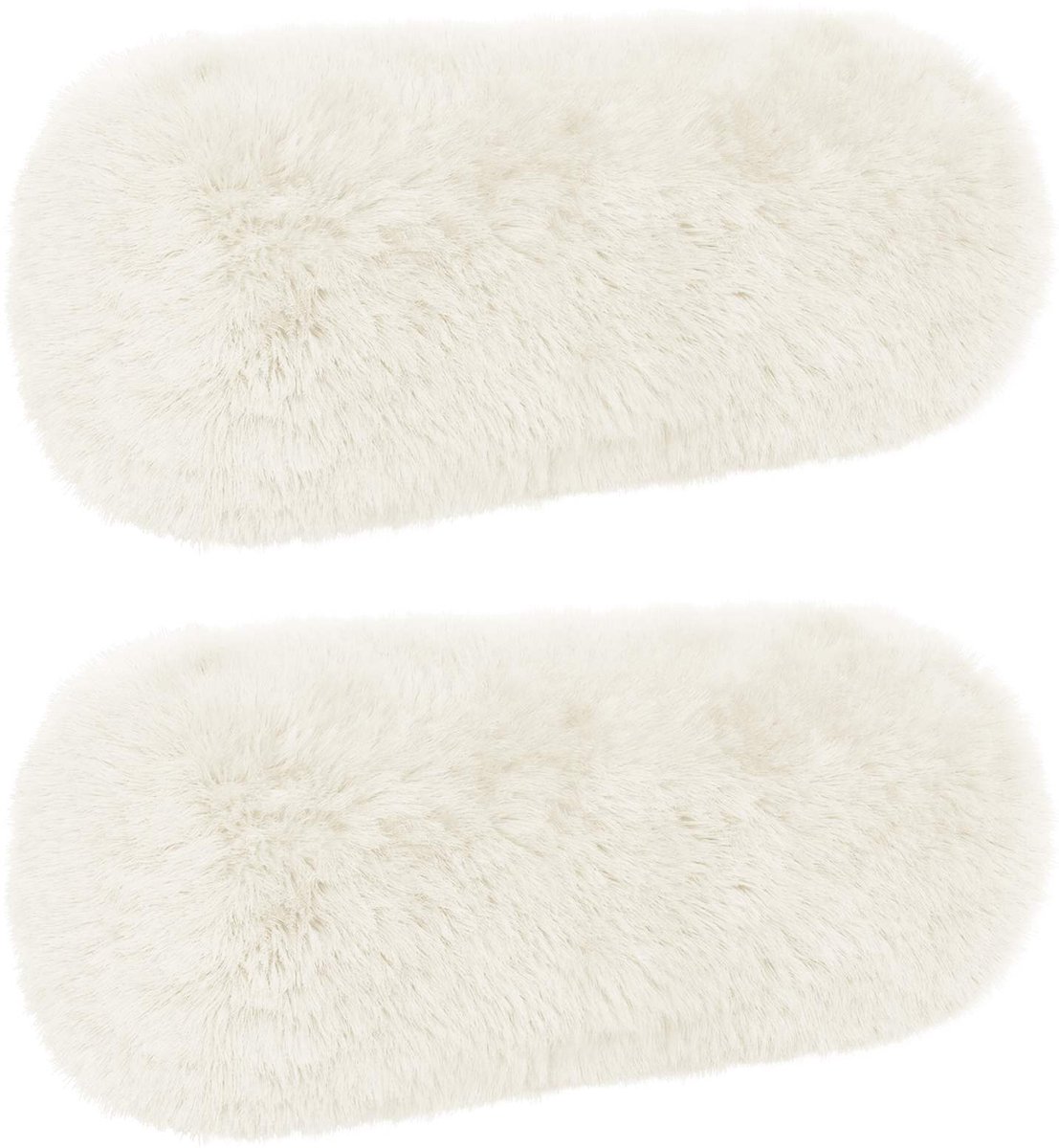vidaXL Dekenkussen - 2 - st - HEERLEN - Wit - Diam. - 15 - x - 40 - cm - PV - Fleece