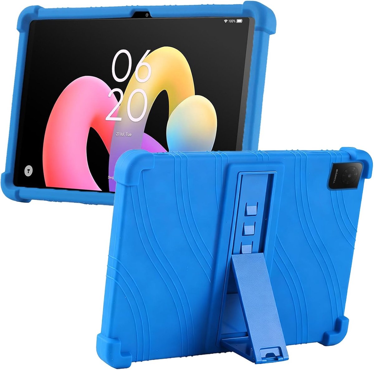 MEMELOKA Beschermhoes voor TCL Tab 10L Gen 4 10,1 inch, schokbestendige beschermhoes van zachte siliconen met - ShopVlot