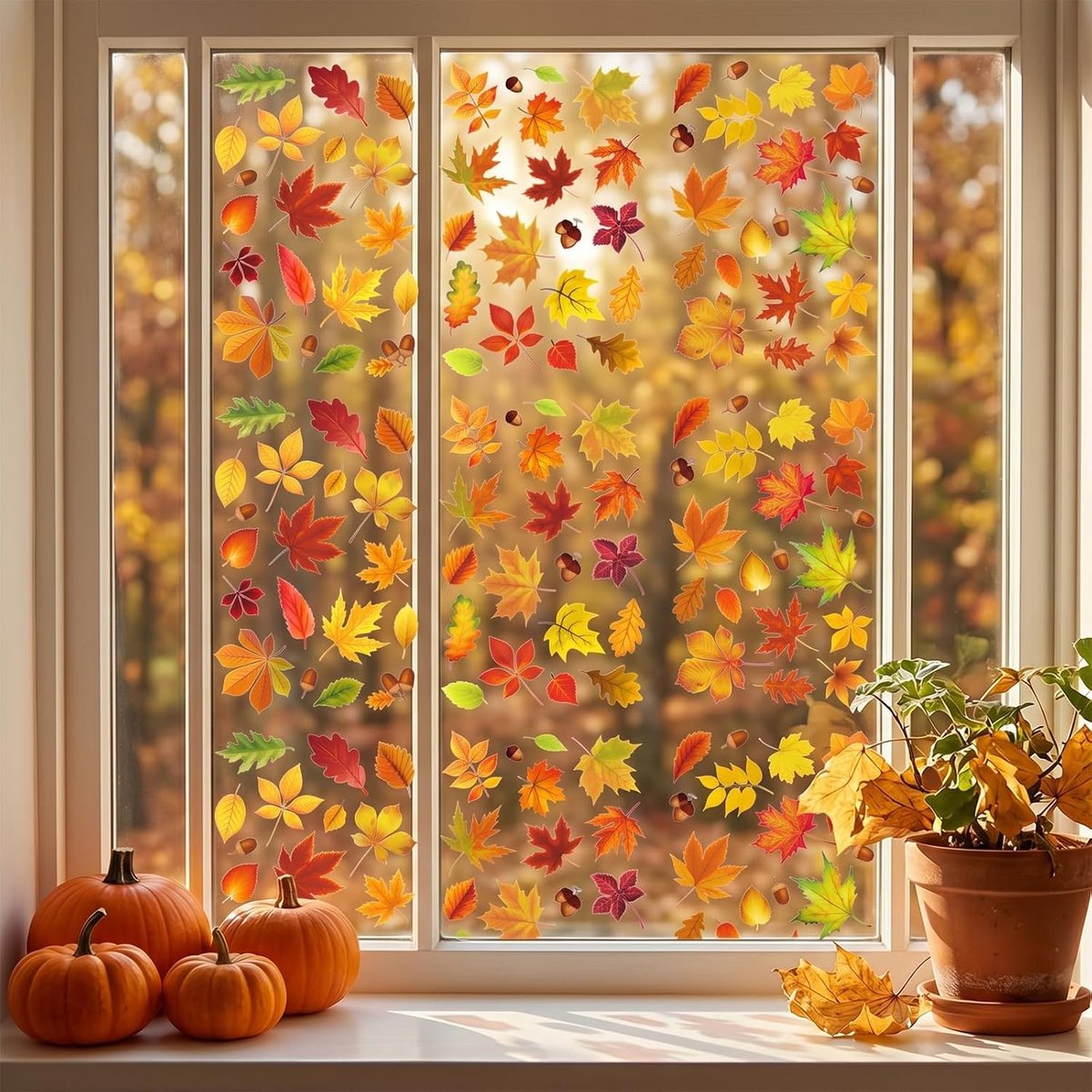 174 stuks herfstfoto's 9 vellen Thanksgiving raamafbeeldingen