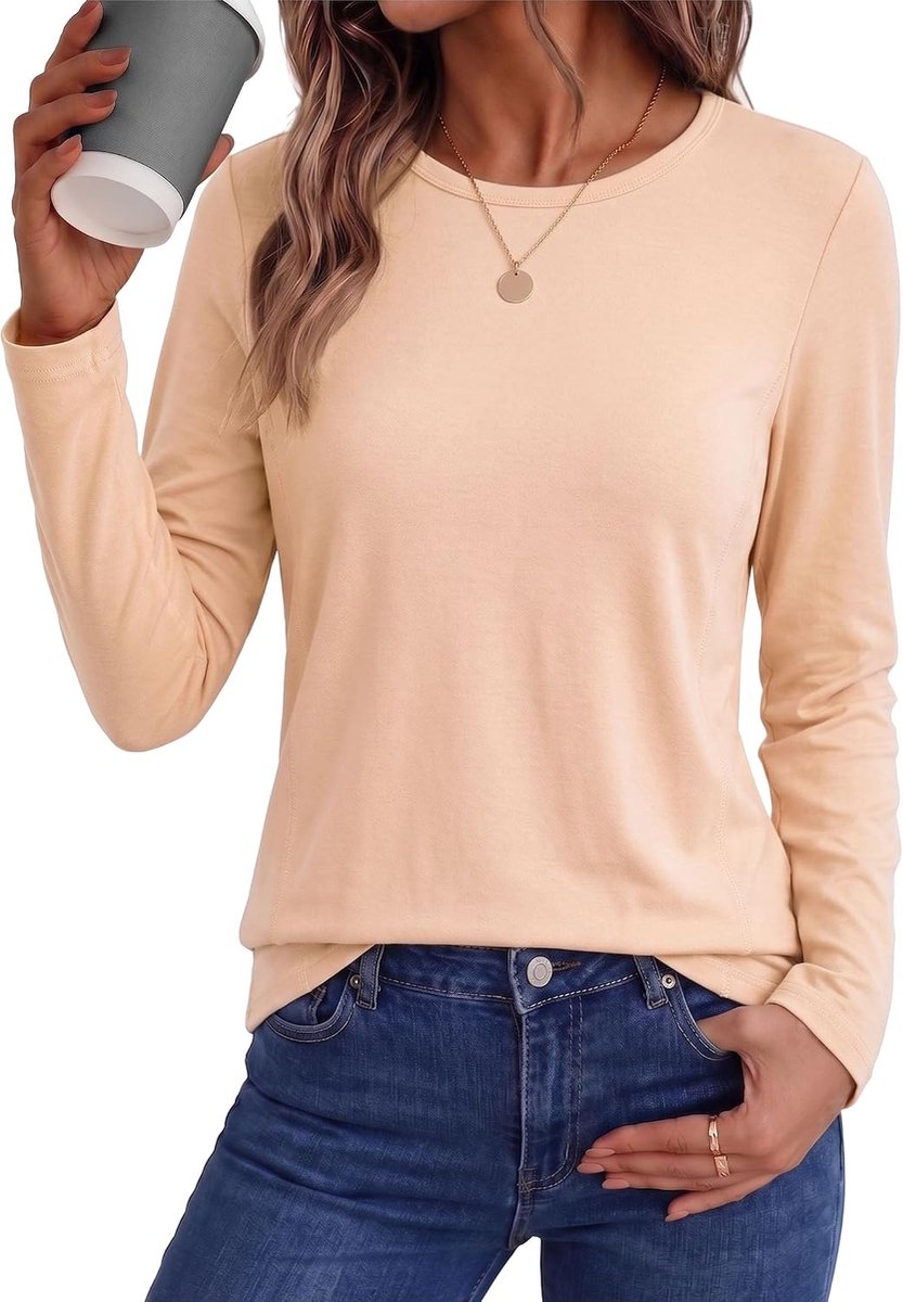 Tops met lange mouwen dames ronde hals basislagen ondergoed shirts
