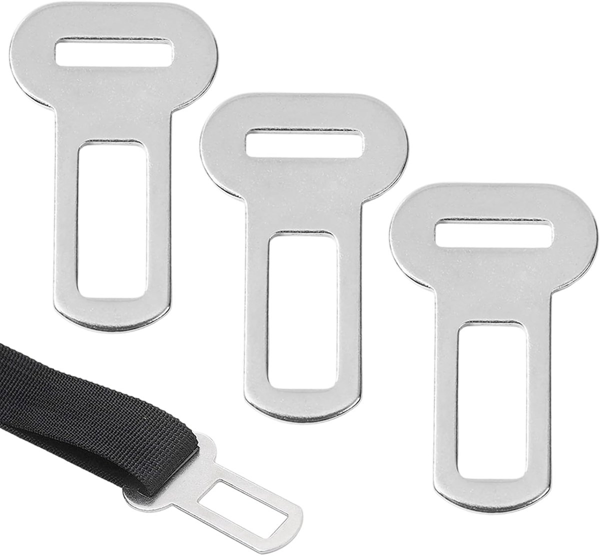 3 stuks veiligheidsgordels voor honden, aansluitingen voor autoveiligheidsgordel voor huisdieren, verstelbare metalen connector voor hond en kat, reisaccessoires voor auto