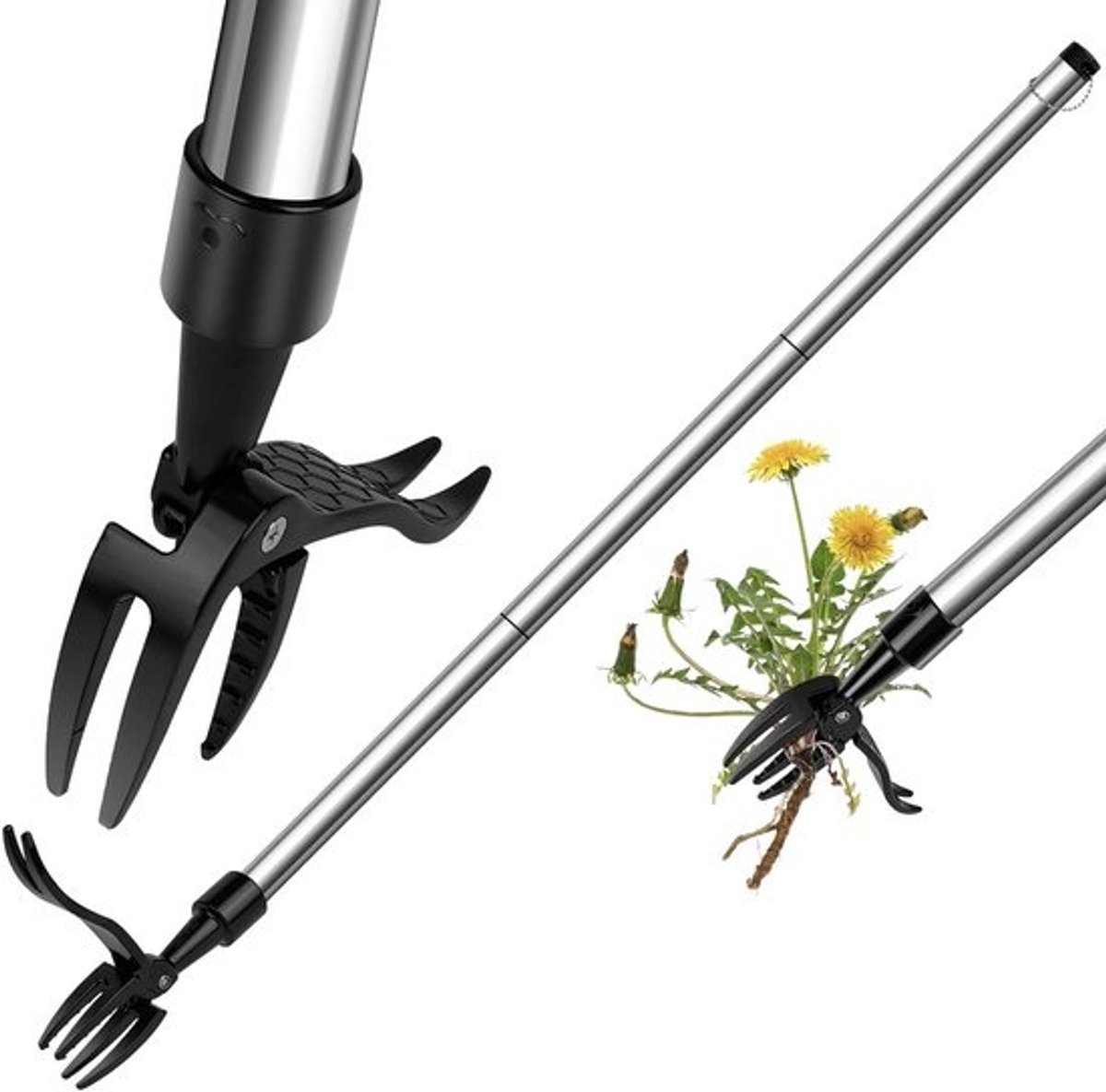 100 cm onkruidsteker - Aluminiumlegering met handvat - Onkruidverwijderaar - Voor tuin en gazon