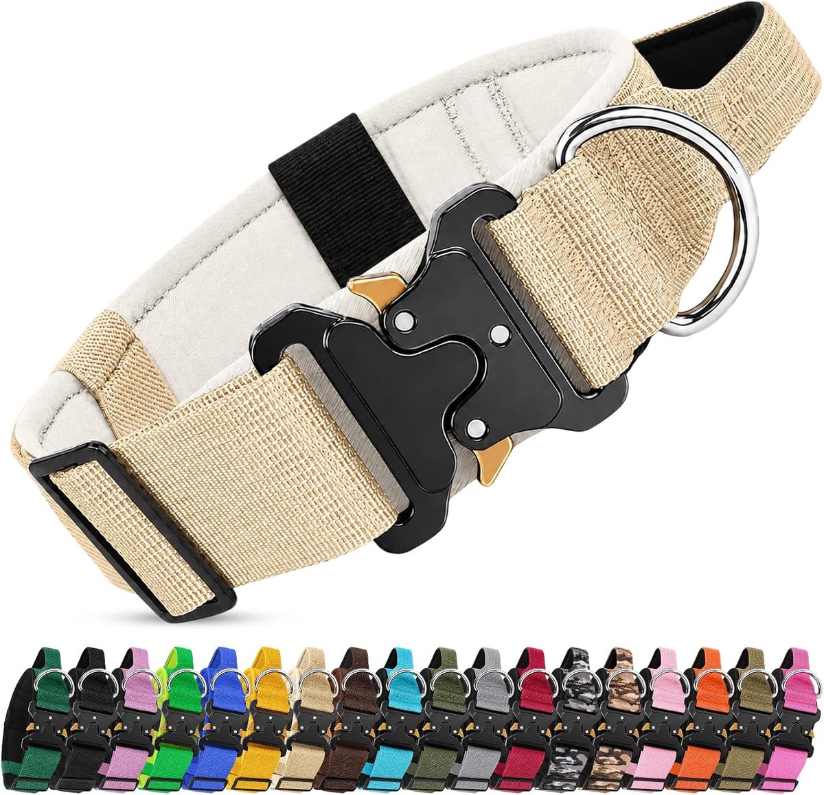 Verstelbare halsband (Beige, XL)