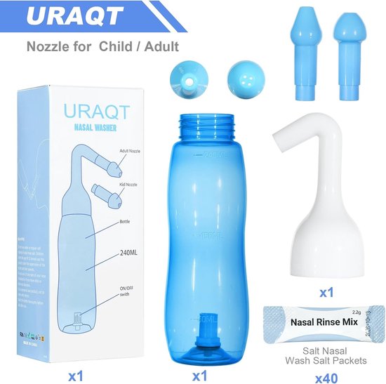 Nasal Wash Kit voor Neusreiniging - 240 ml Sinusspoeling, Effectieve Neusverzorging en Allergie Verlichting — afbeelding 5