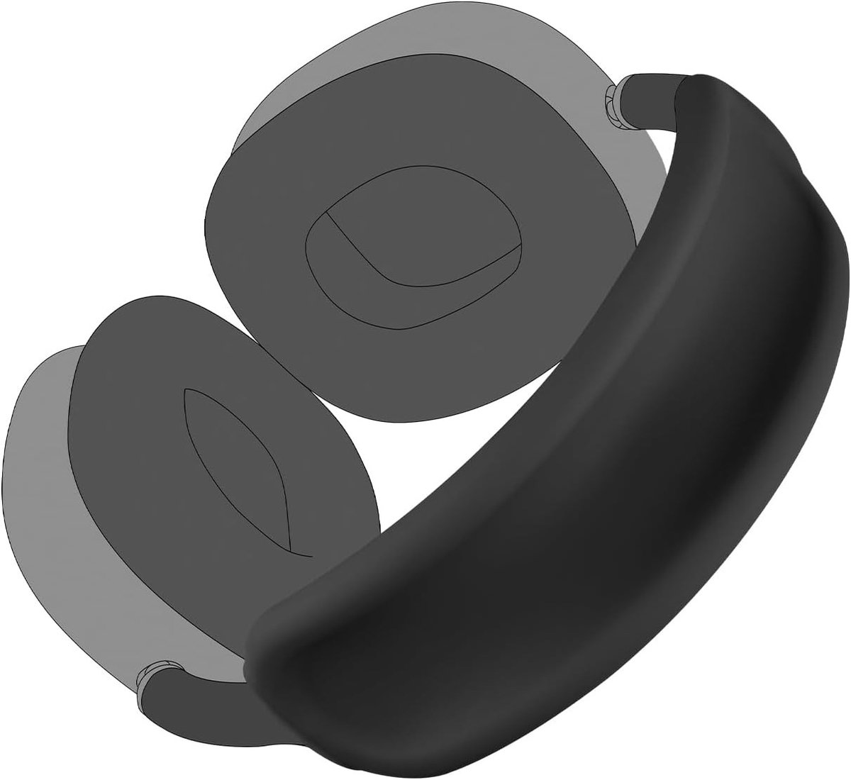 Hoofdband Case voor AirPods Max - Zwart - Bescherming, Draagbaarheid en Stijlvolle Accessoires