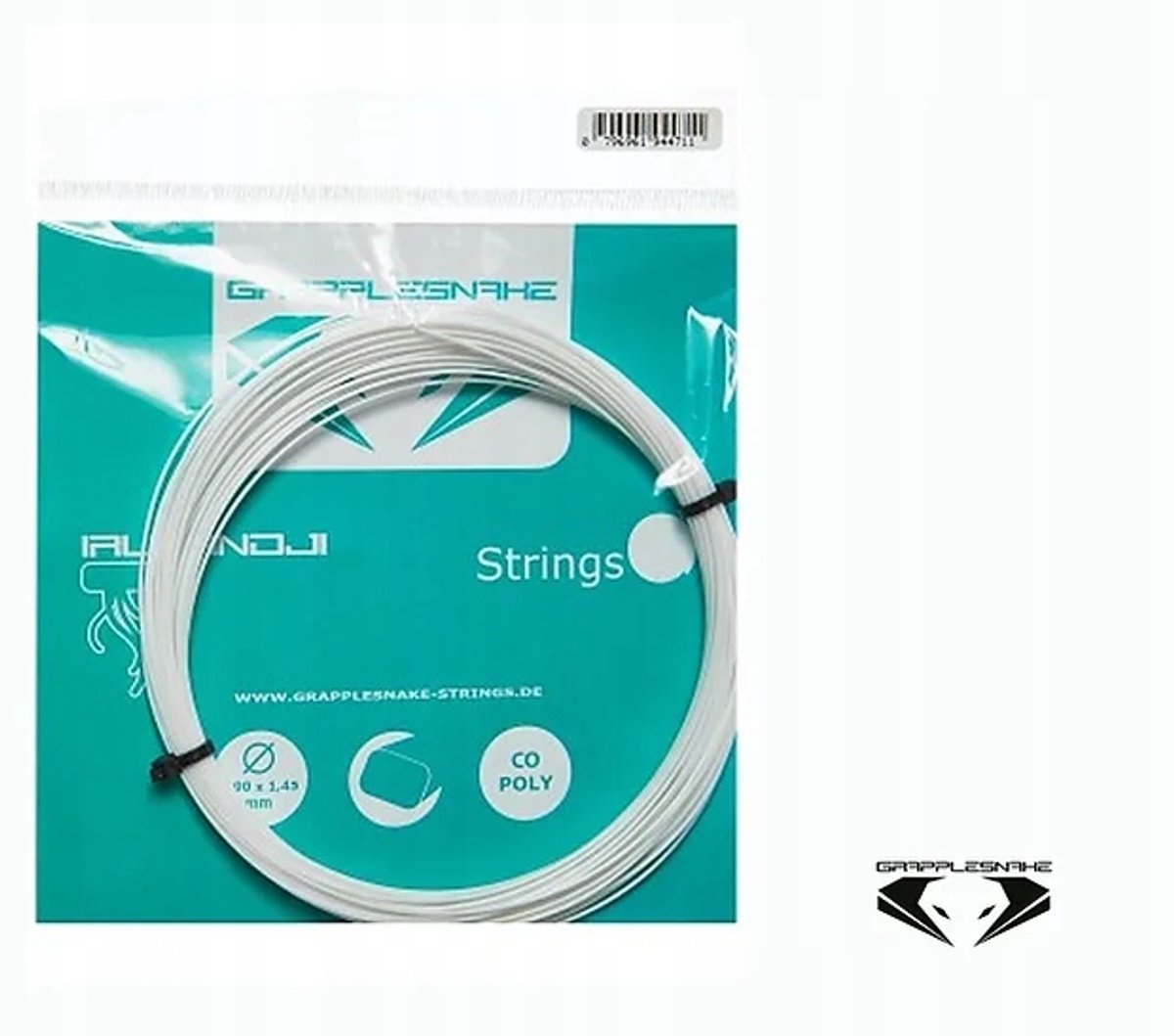 Merkloze Tennis String: Hoge Rotatie en Kracht, 12m, Wit