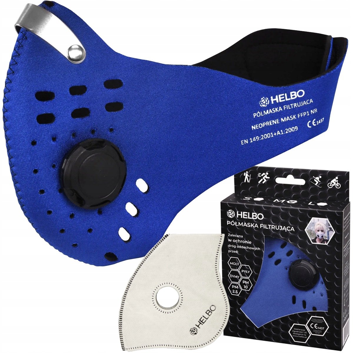 Neopreen Ademhalingsmasker Anti-Smog Sport - FFP1