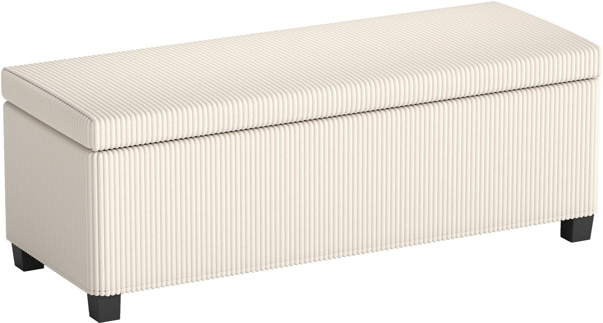 Homona Zitbank met opbergruimte - 84 liter - 112 x 42 x 40 cm - Beige