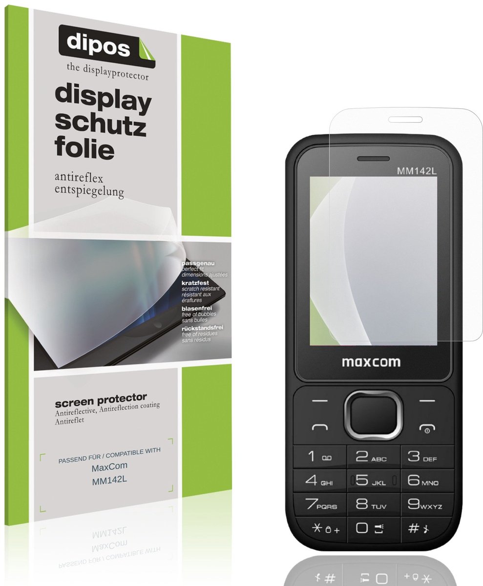 dipos – 4x Matte Beschermfolie geschikt voor MaxCom MM142L | Krasbestendige & antireflecterende Screenprotector Ultra-Thin