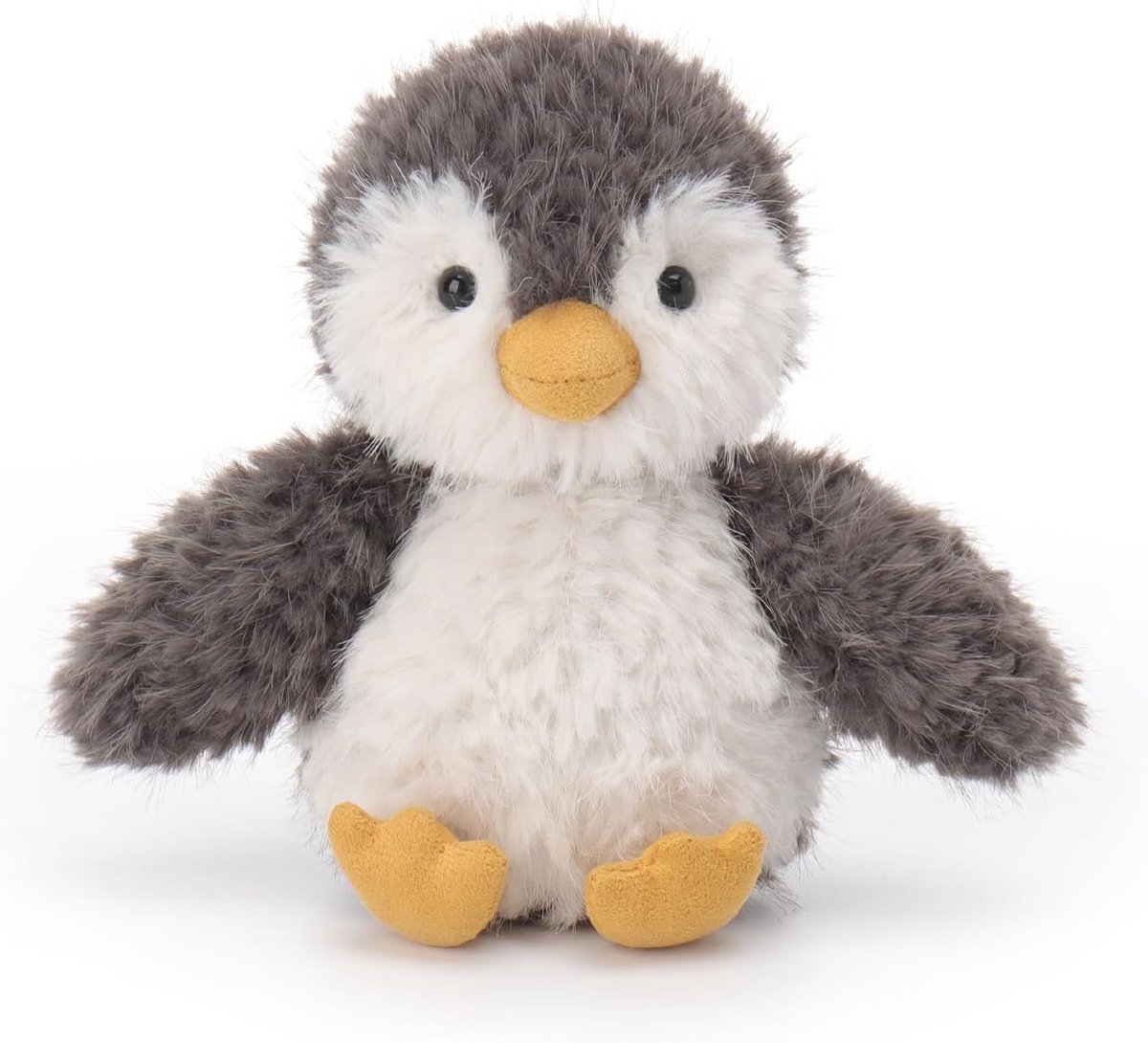 Lamb Pete Pinguin Zeedieren, pluche dieren voor kinderen, zacht schattig knuffeldier voor baby's, meisjes en jongens, pluizige Pete Pinguïn, grijs, 15 cm