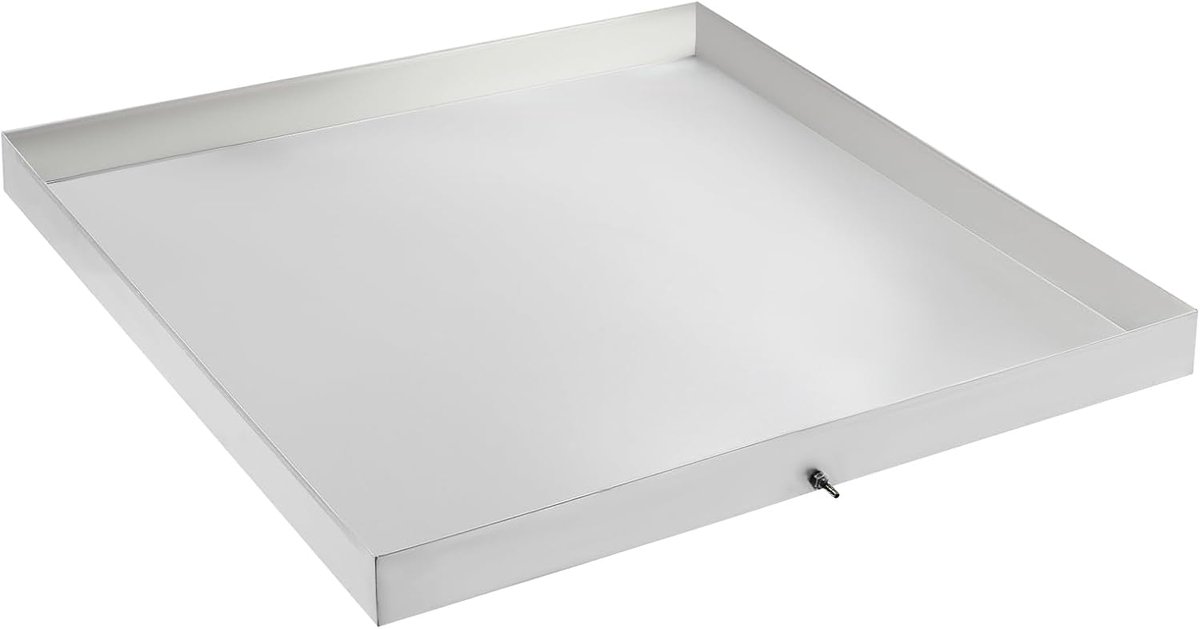 304 roestvrijstalen opvangbak voor wasmachines, 81 x 76 x 6,3 cm, zware belasting, roestvrijstalen waterbak voor wasmachines, vaatwassers, koelkasten
