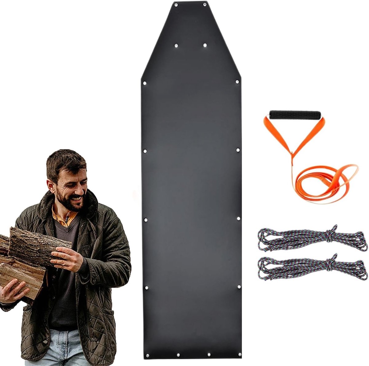Hertenslee voor de jacht, hertenslee voor de jacht, robuuste, verdikte wildtransporter voor de jacht, hertenslee met harnas en touwen, jachtaccessoires, ijshengelslee voor mannen in