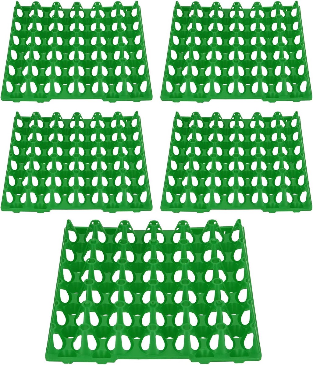 5 stuks plastic eierbakje eierkratten 30 eierplatte eieren voor thuis kippenboeren, stapelbare eierdozen voor meerdere eieren, ideaal voor opslag, sorteren en verzenden van eieren (groen)