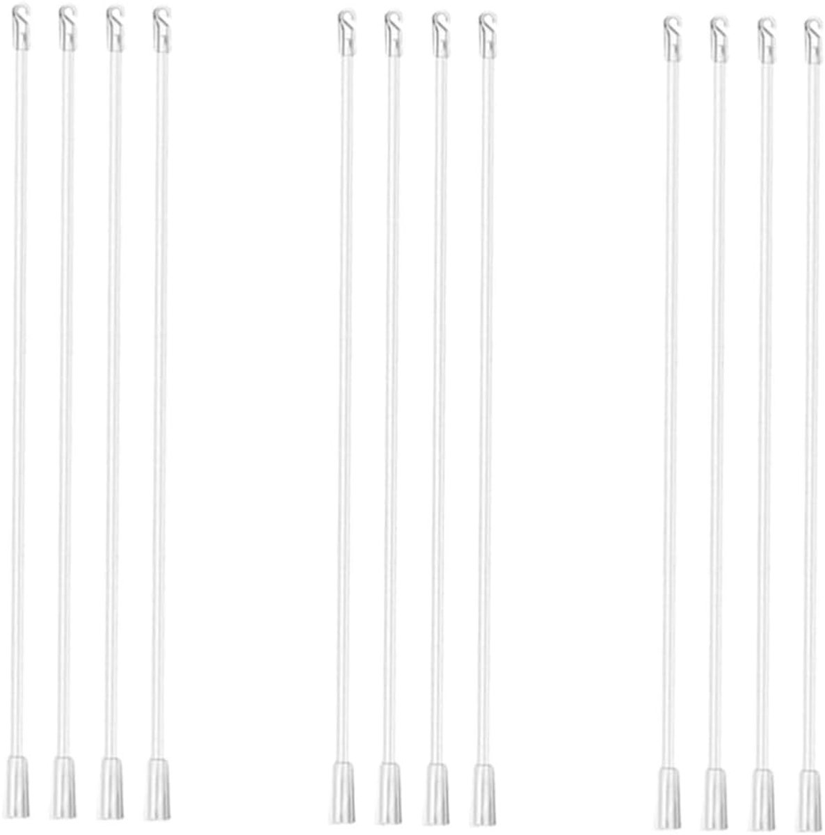 3 Sets Kantelvervanging Voor Jaloezieën 17'' Kunststof Jaloeziestang Geen Gereedschap Nodig 4 Stuks * 3