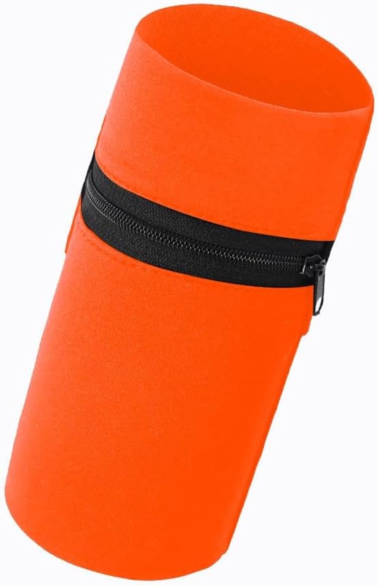 2 stuks sporttas met ritssluiting, sneldrogende polstas polsband portemonnee opslag voor maximaal 6,1 inch mobiele telefoon voor wandelen, hardlopen, fietsen, oranje