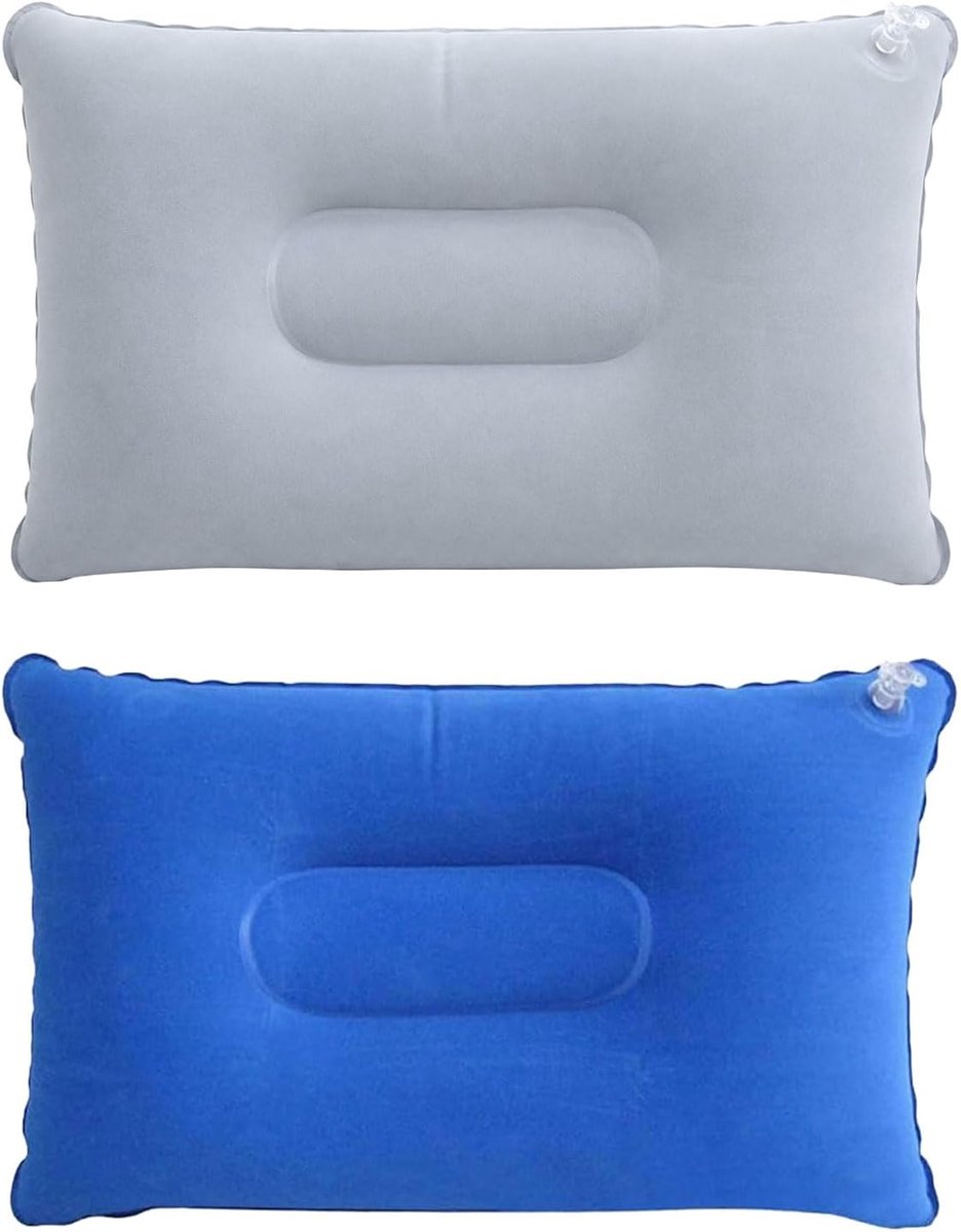 Opblaasbare camping kussen, luchtkussen voor strand reis, snel klep opblaasbare nekkussen hoofdkussen, licht compact voor camping wandelen vliegtuig sport buiten