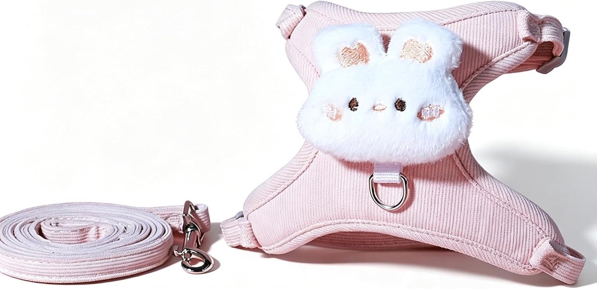 Tuigje met riem voor katten en kleine honden, konijnendesign