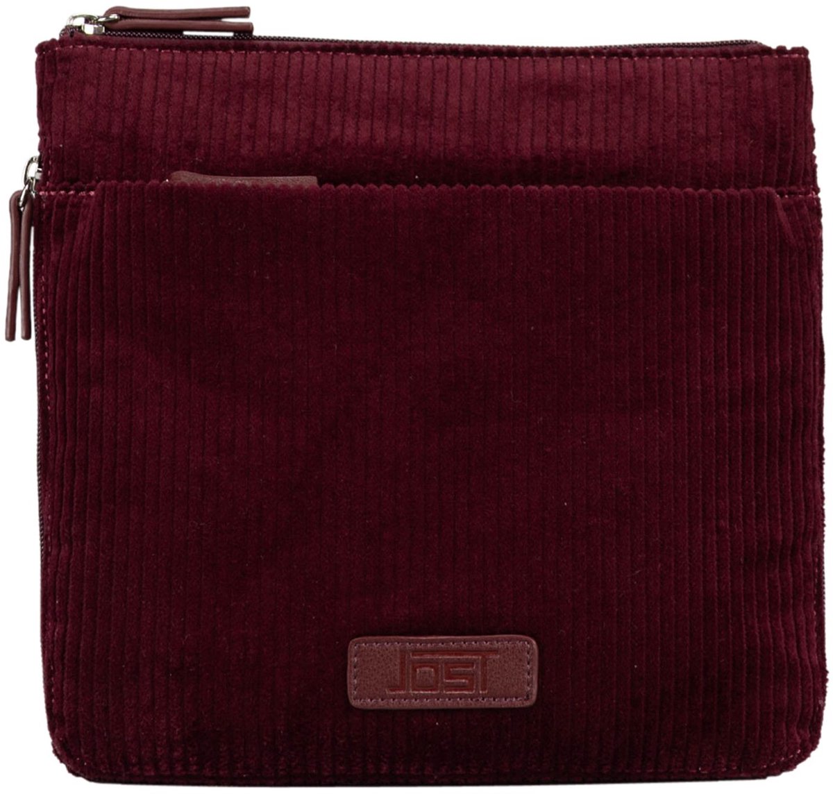 JOST schoudertas Cord Shoulder Bag Burgundy wijnrood