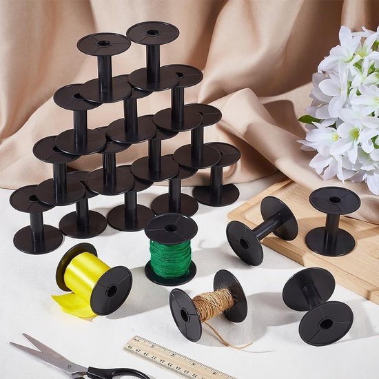 20 stuks kleine lege spoelen voor garen, borduurwerk en knutselen - 2,2 x 2,4 inch, ideaal voor het organiseren van draad en linten — afbeelding 2