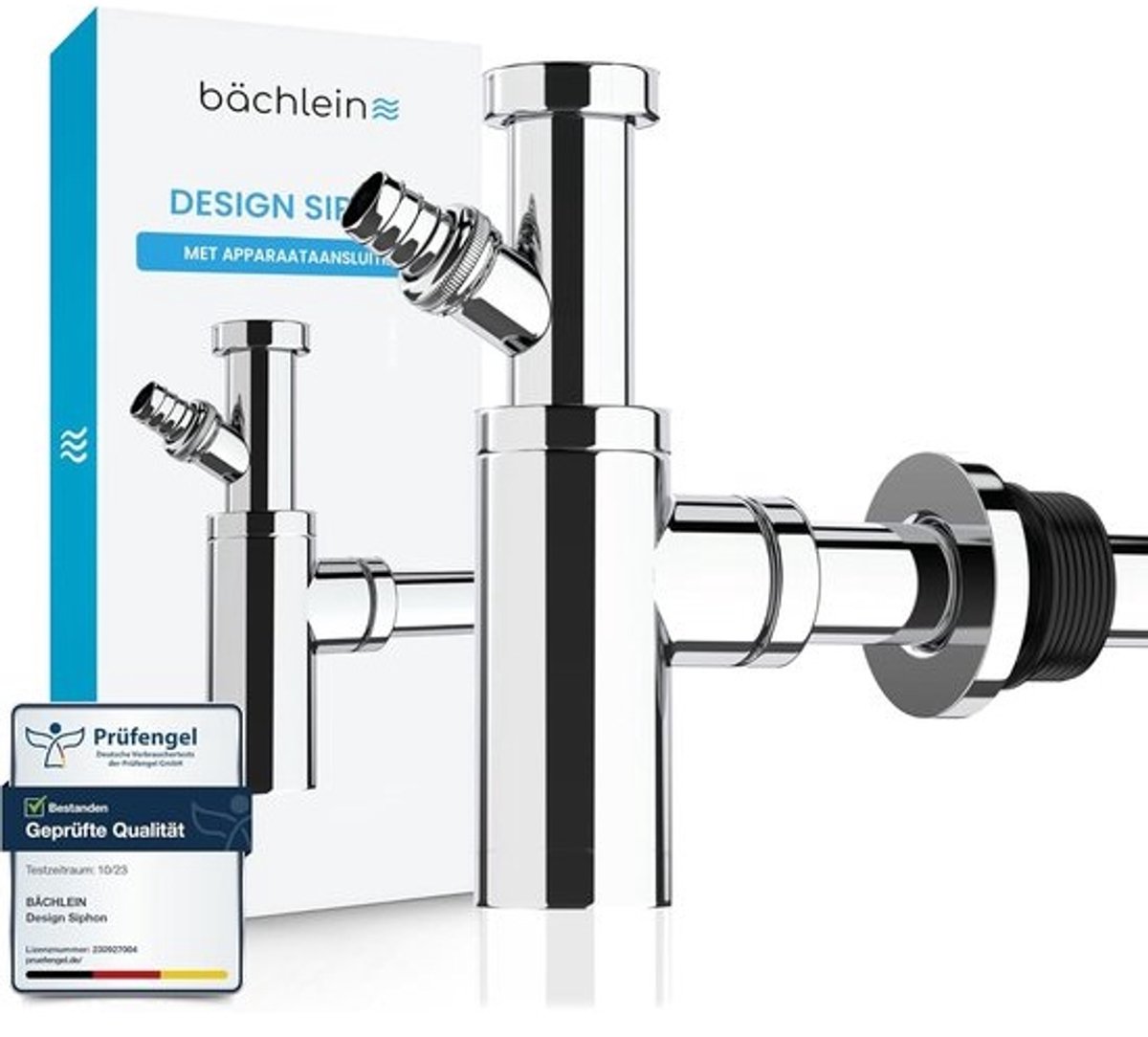 Premium design-sifon voor wastafel - universele maat met aansluitconnector